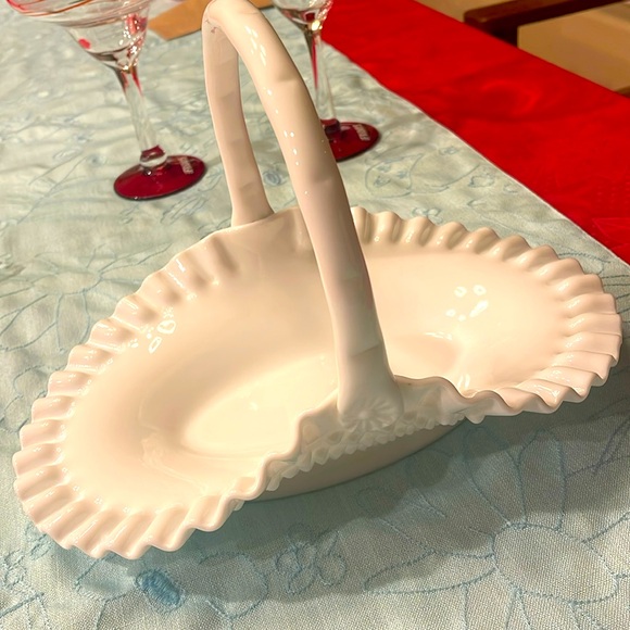 Large Fenton Glass Basket